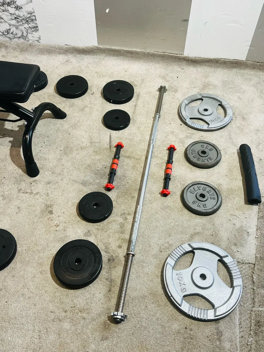 WEIGHT BENCH WEIGHTS RACK STANDS BARBELL DUMBELLS - Image 4