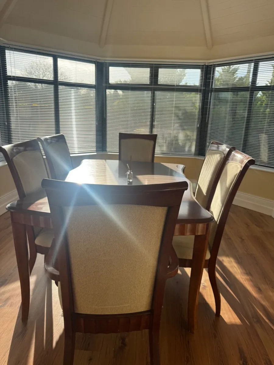 Solid Wood Dining Table & Chair Set - Image 1