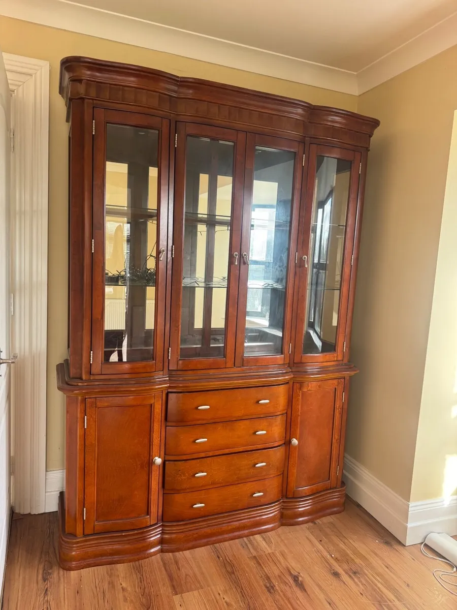 Large Solid Wood Display Cabinet / Dresser - Image 1