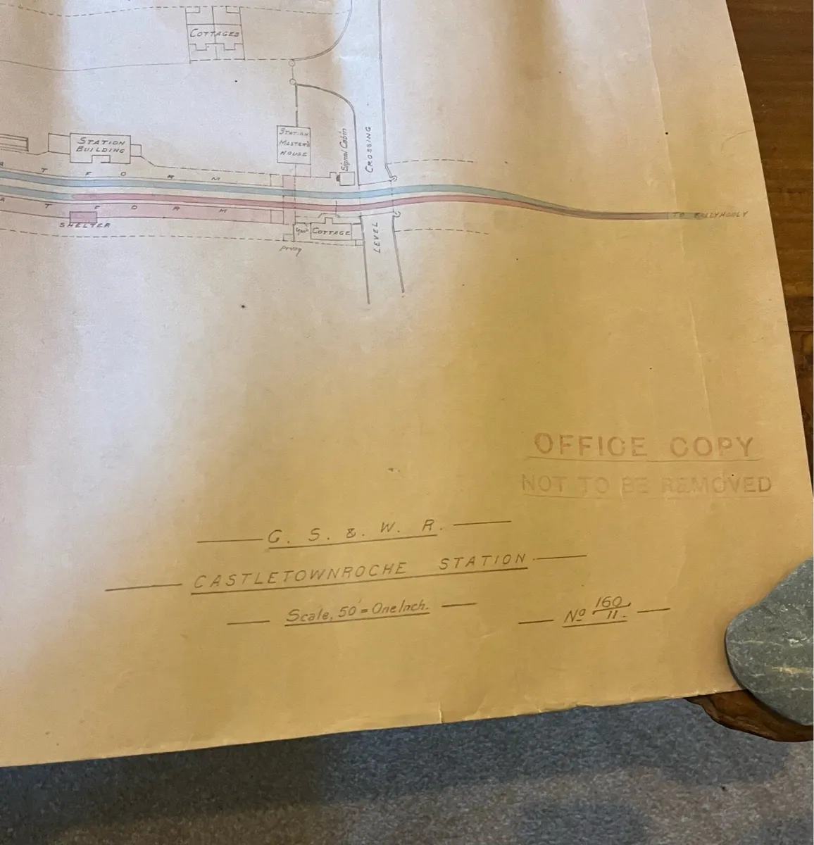 1913 GS&WR Castletownroche Station Plans x3 - Image 2