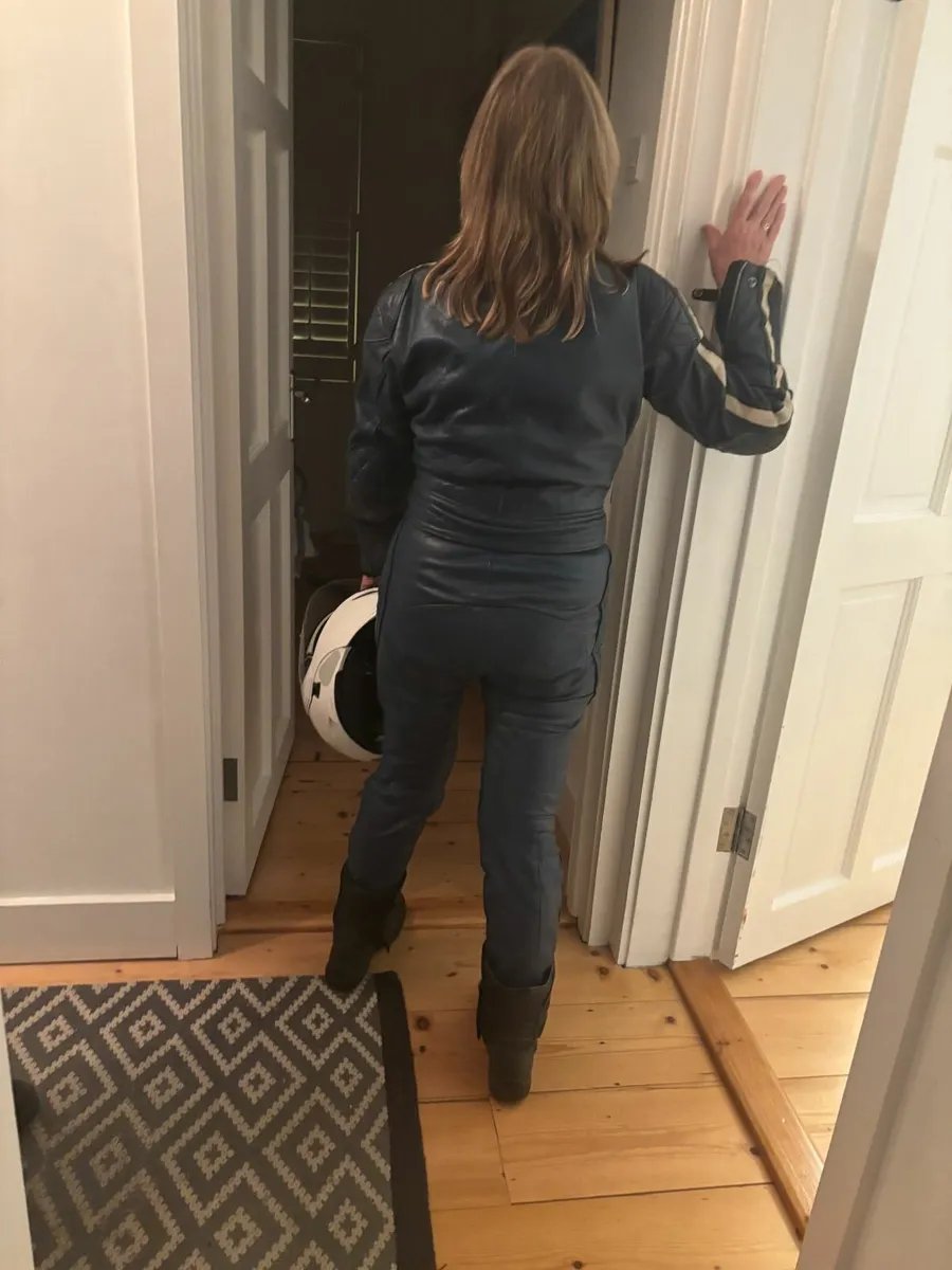 Vintage Motor Cycle Two Piece Leather Suit - Image 4