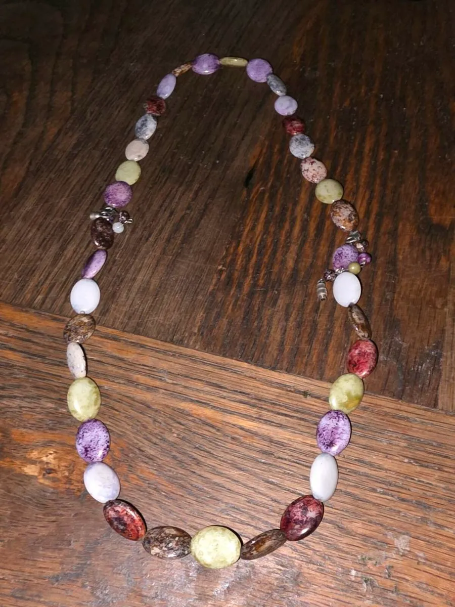 POLISHED BEACH STONE, 24"Slip-Over Dress Chain ! - Image 1