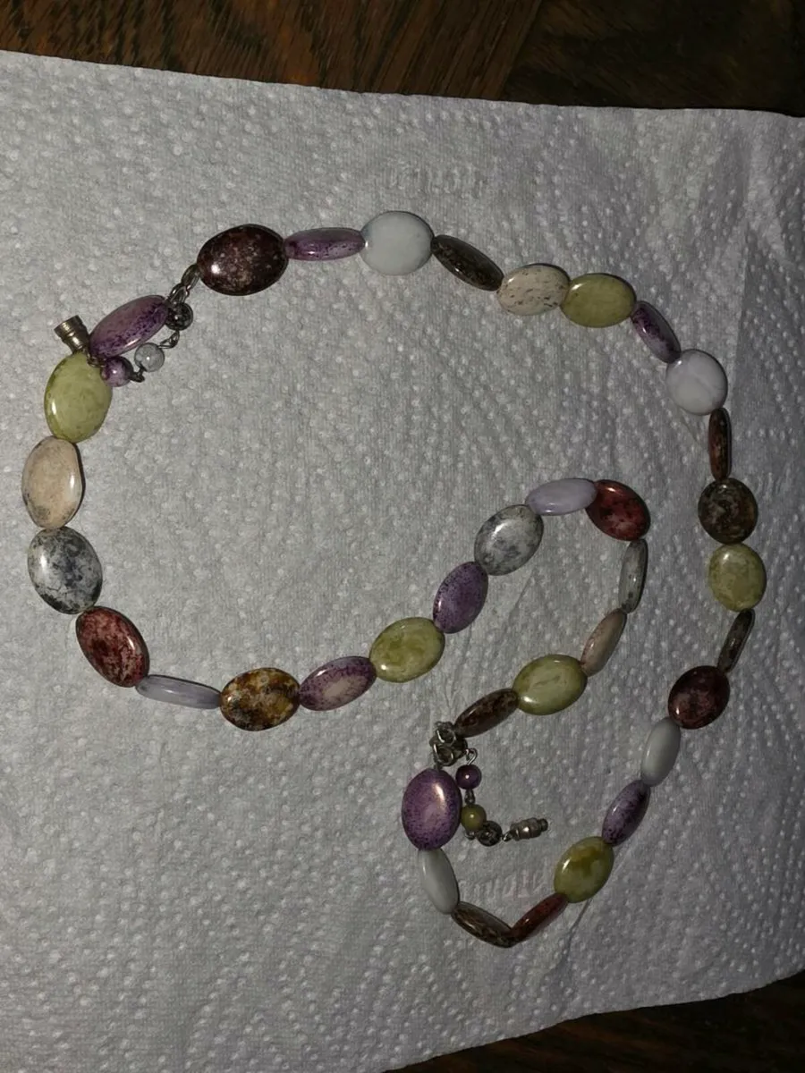 POLISHED BEACH STONE, 24"Slip-Over Dress Chain ! - Image 4