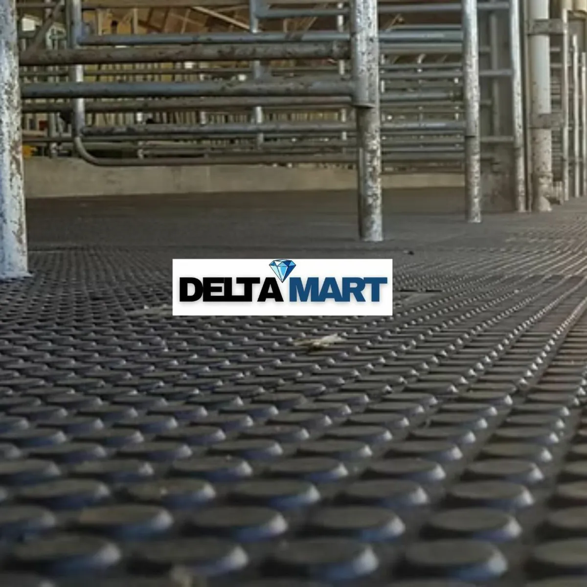 1m x 1m Coin Top Interlocking Rubber Mat – 22mm - Image 1