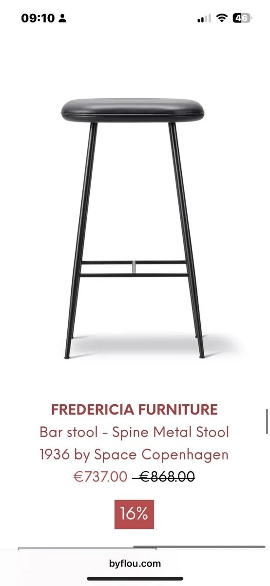 4 x Designer Kitchen Island  stools - Danish made - Image 2