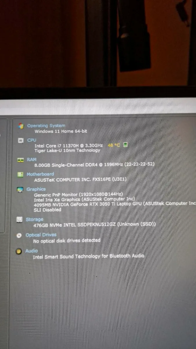 Asus Gaming laptop FX516 - Image 3