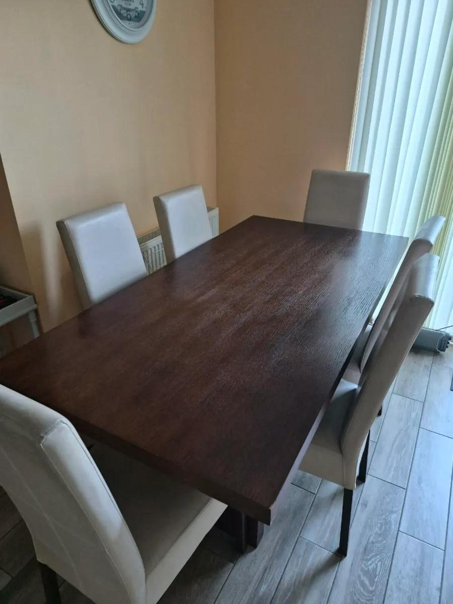 Kitchen table and 6 chairs - Image 2