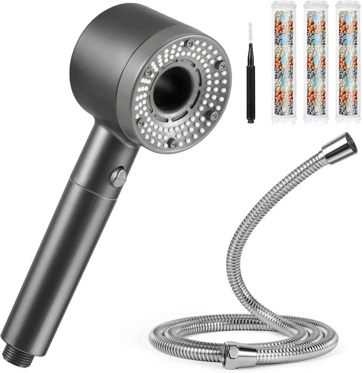 Hard Water Filter Shower Head with 3 Filter, Showe