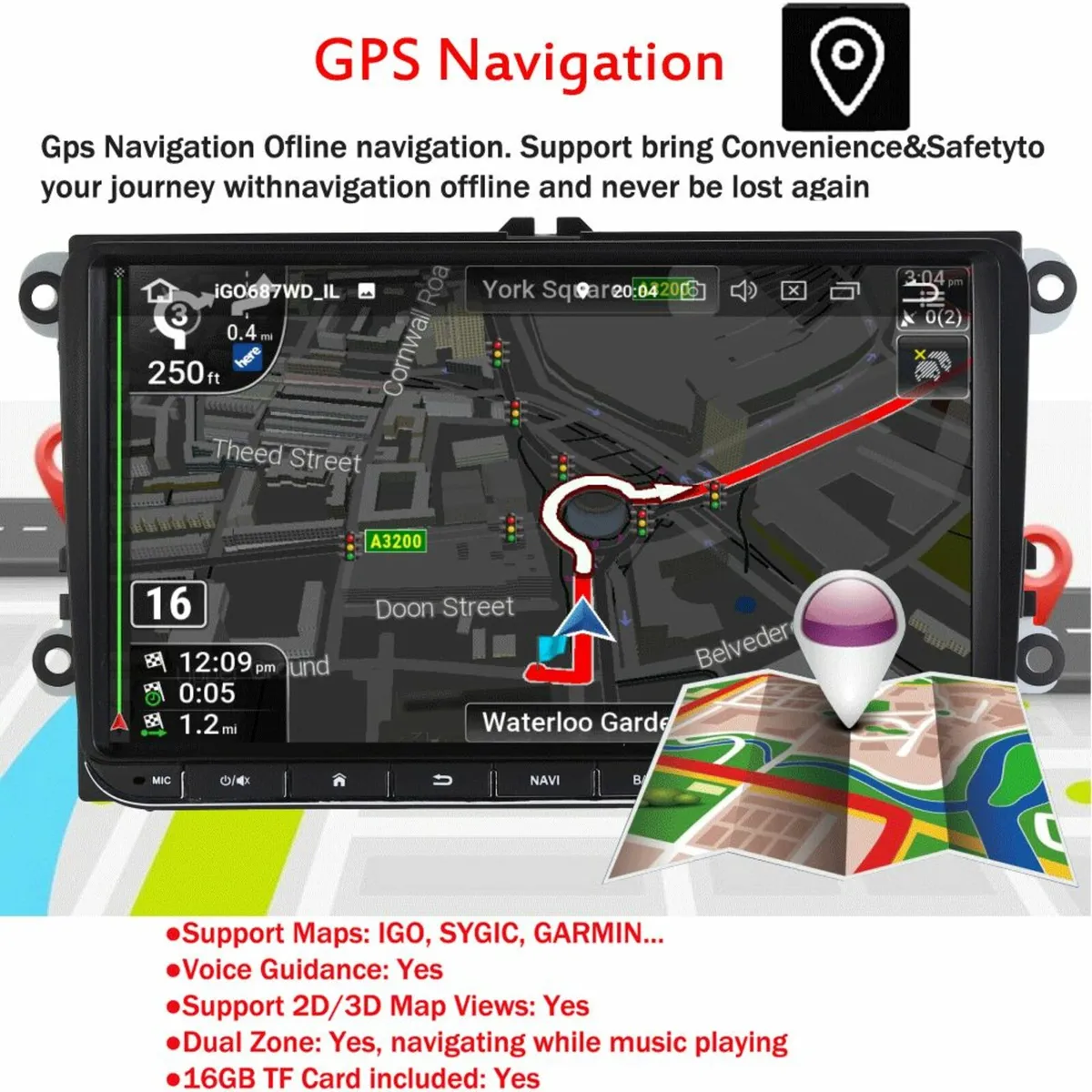9" Android 12 Car Stereo Carplay GPS Navi Radio - Image 4