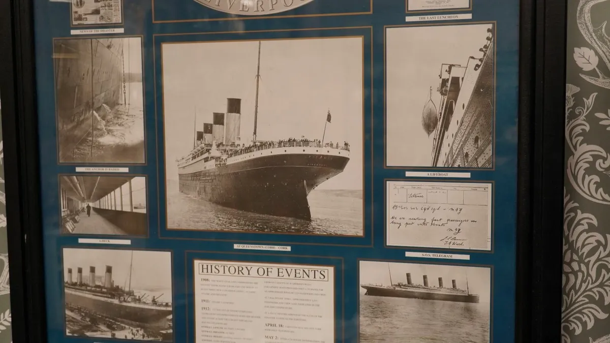 RMS Titanic - Liverpool _ Framed Memorabilia Wall - Image 3