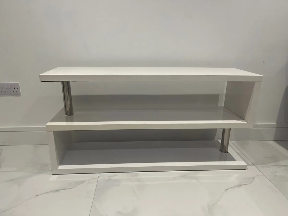 White TV Stand - Image 3