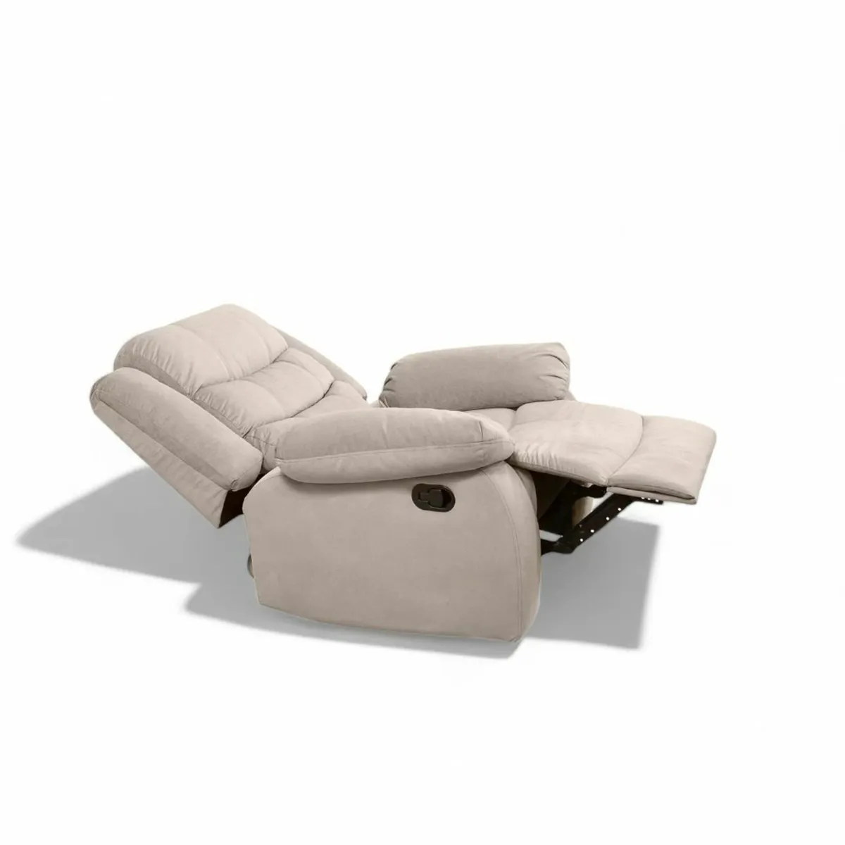 Single Chair Fabric Recliner Sofa Brown - Image 3