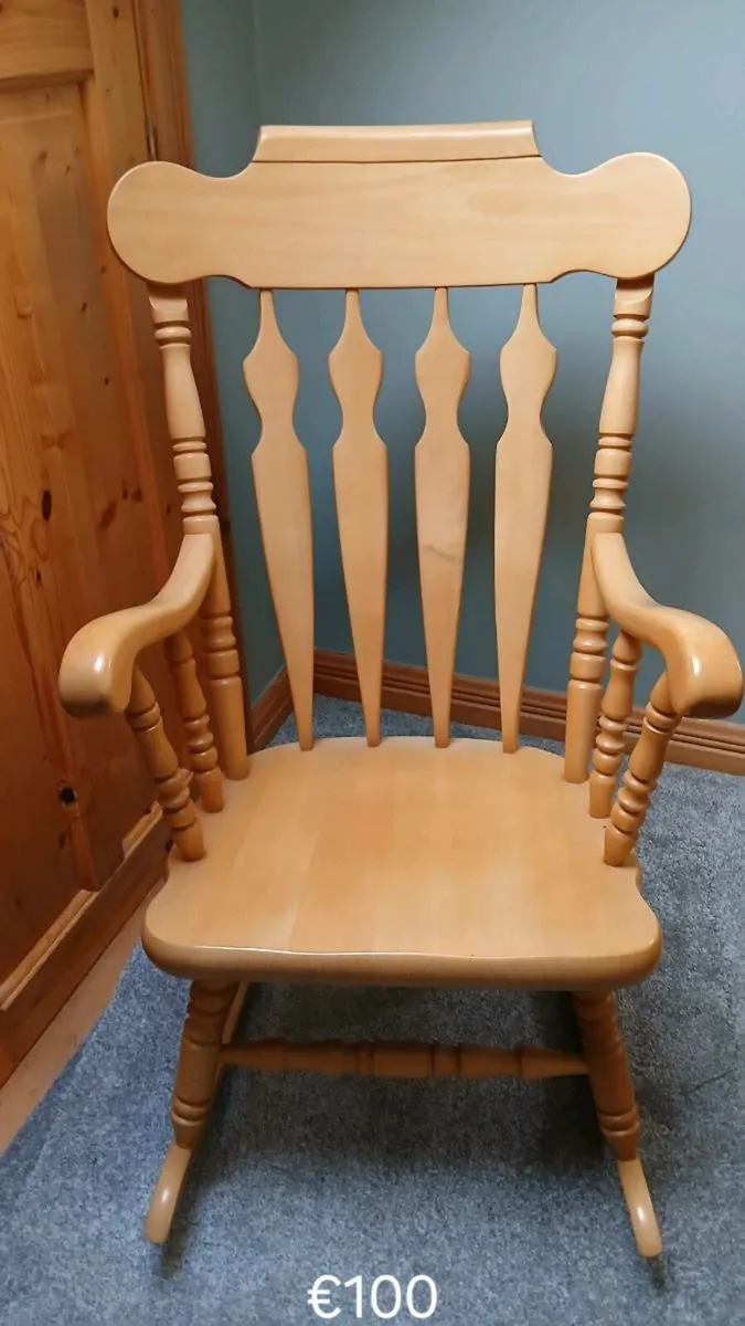 Solid Wood Rocking Chair - Image 1