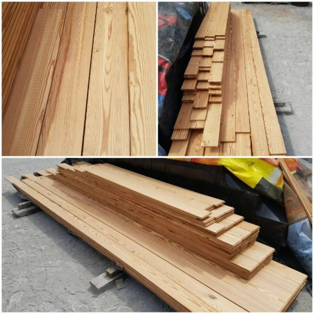 Solid Pitch Pine Flooring  Price per m2 - Image 1