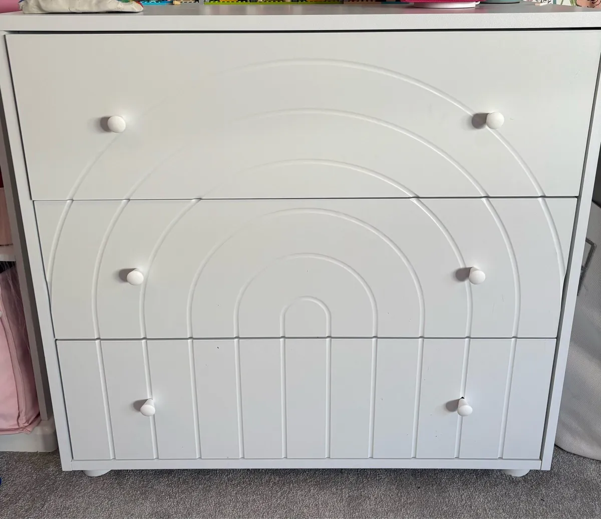 Rainbow wardrobe & chest of drawers set - Image 2
