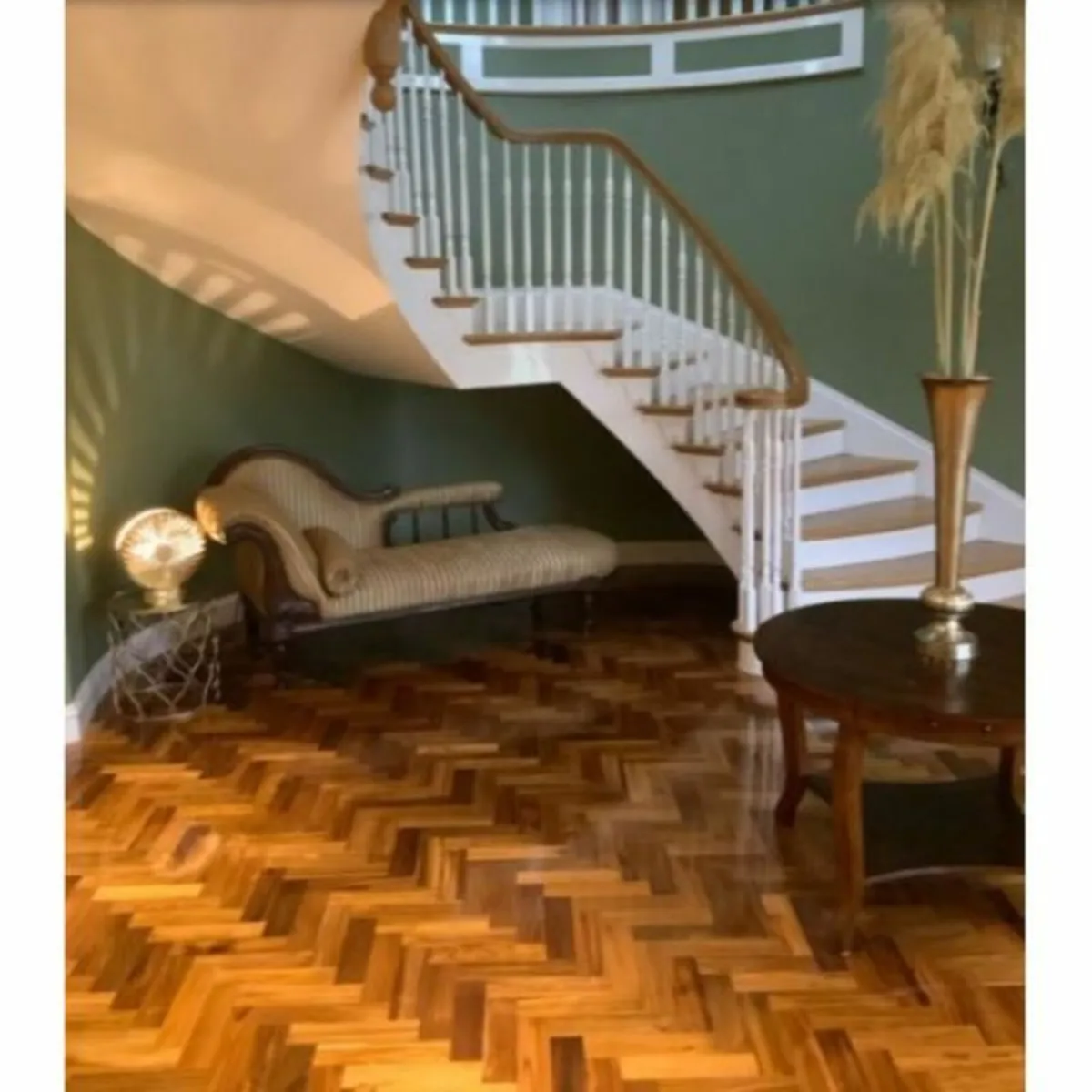 Solid Woodblock Teak Flooring - Image 1