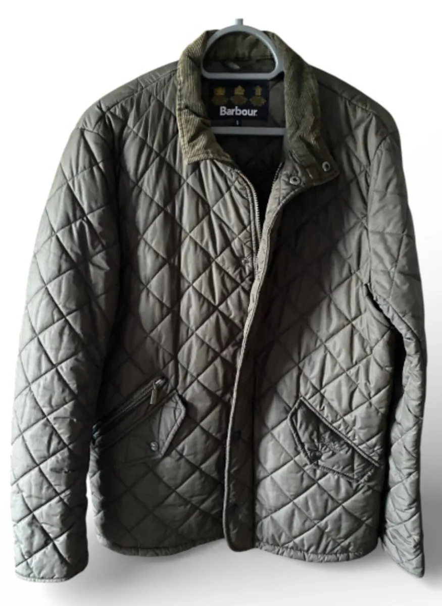Barbour Men’s Jacket Small Khaki - Image 1