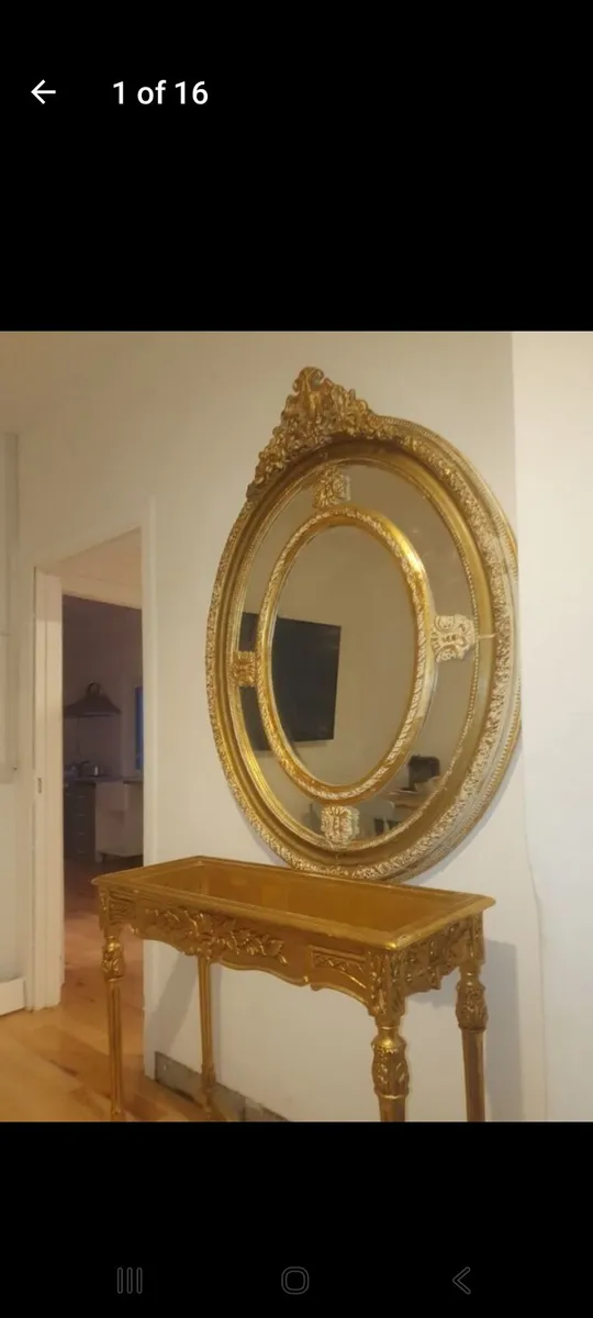 antique victorian gilt gesso mirror 1890s - Image 1