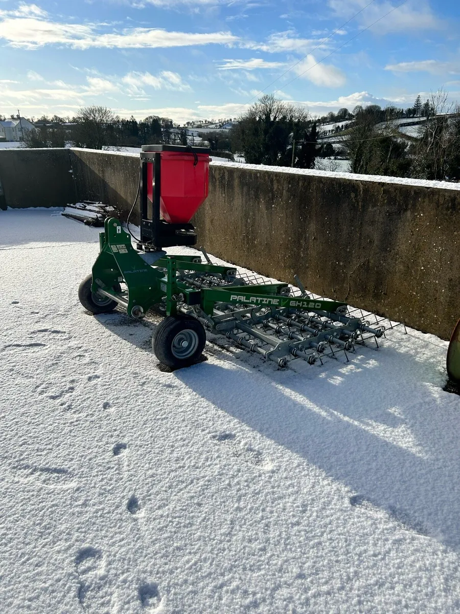Palatine 3metre Spring Tine Harrow with seed Box - Image 1