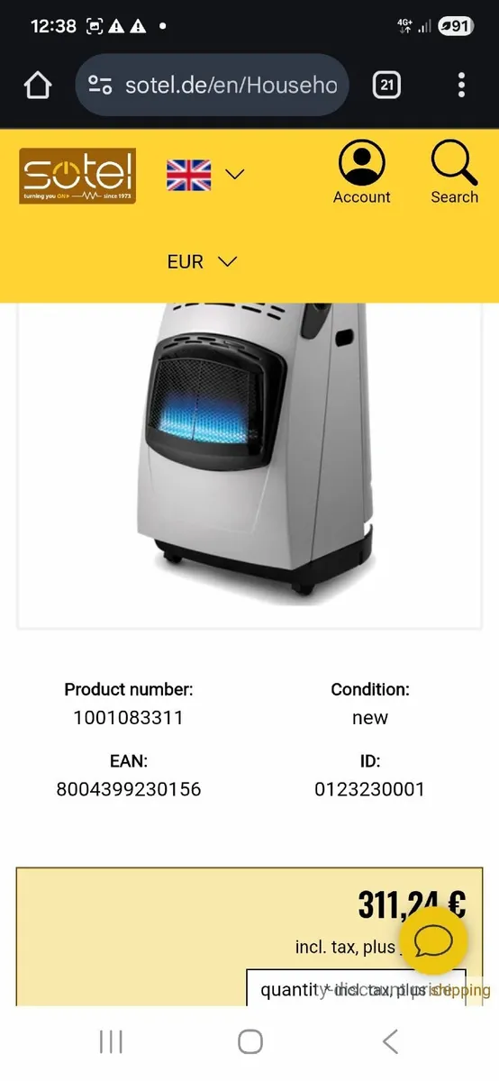 Gas heater  DELONGHI - Image 2