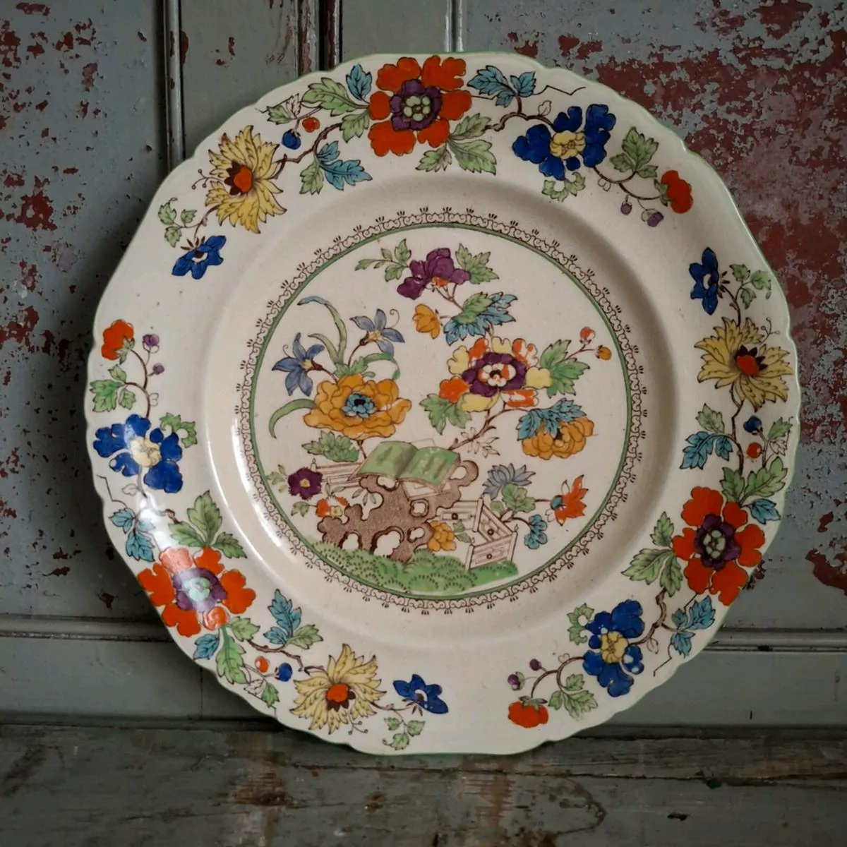 Masons "Green Bible" China Plate - Image 1