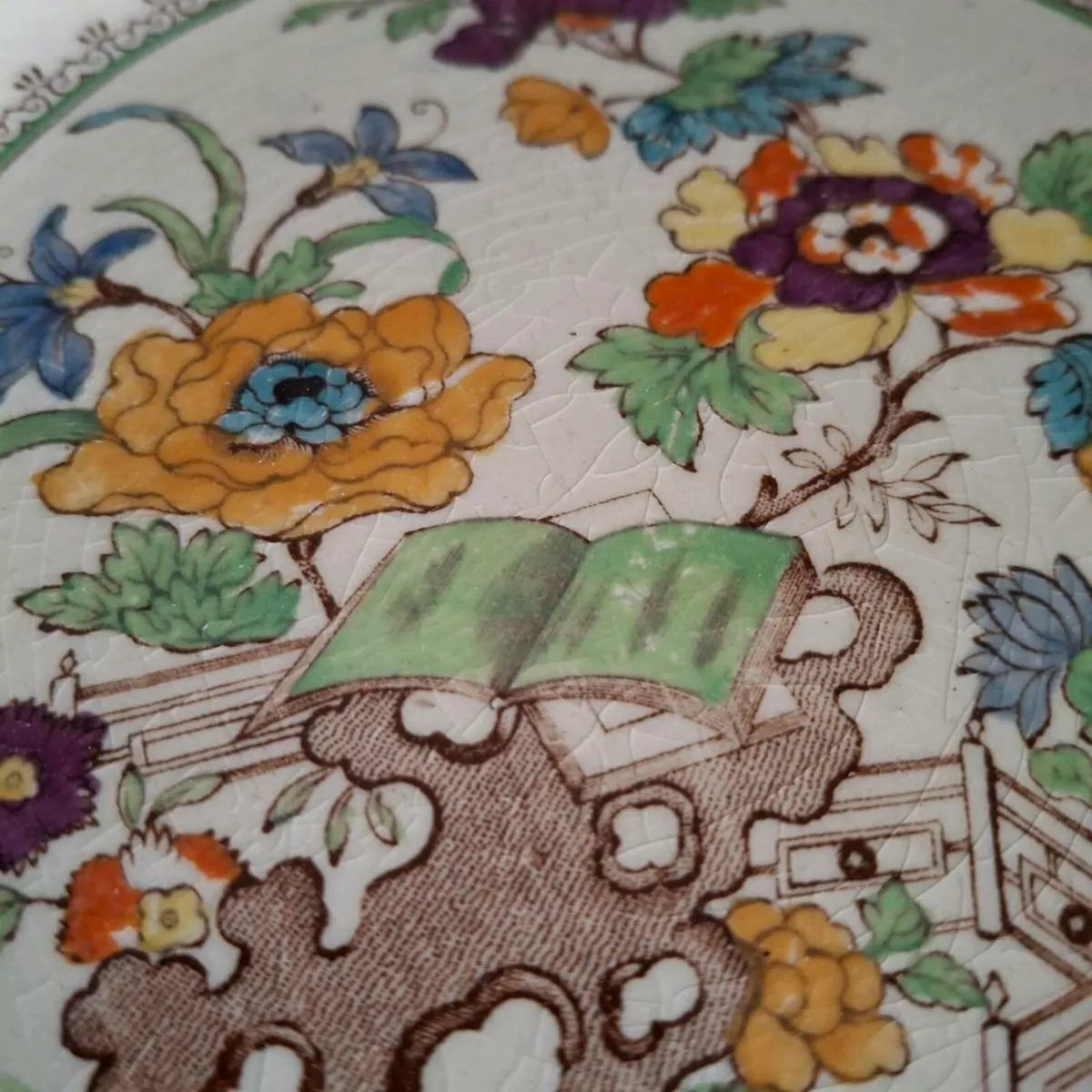 Masons "Green Bible" China Plate - Image 2