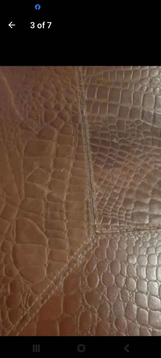 karl springer style crocodile coffee table - Image 3