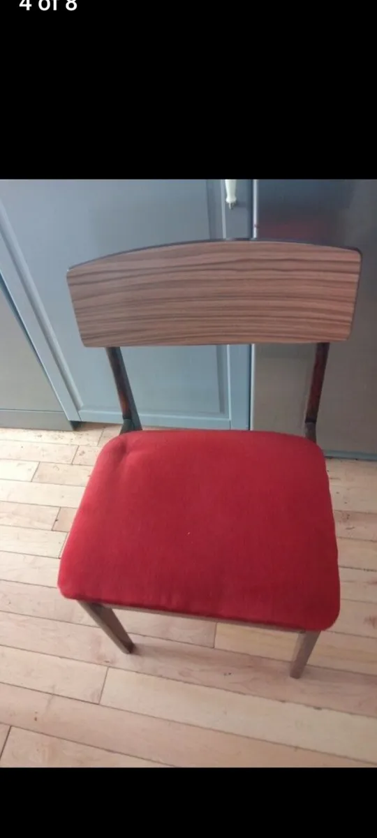 mid century teak dining chairs x4 - Image 4