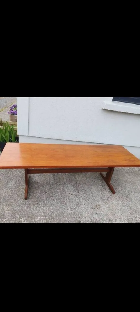mid century teak coffee table - Image 2