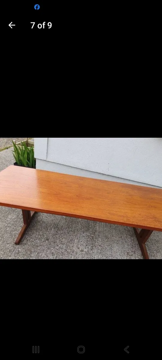 mid century teak coffee table - Image 4