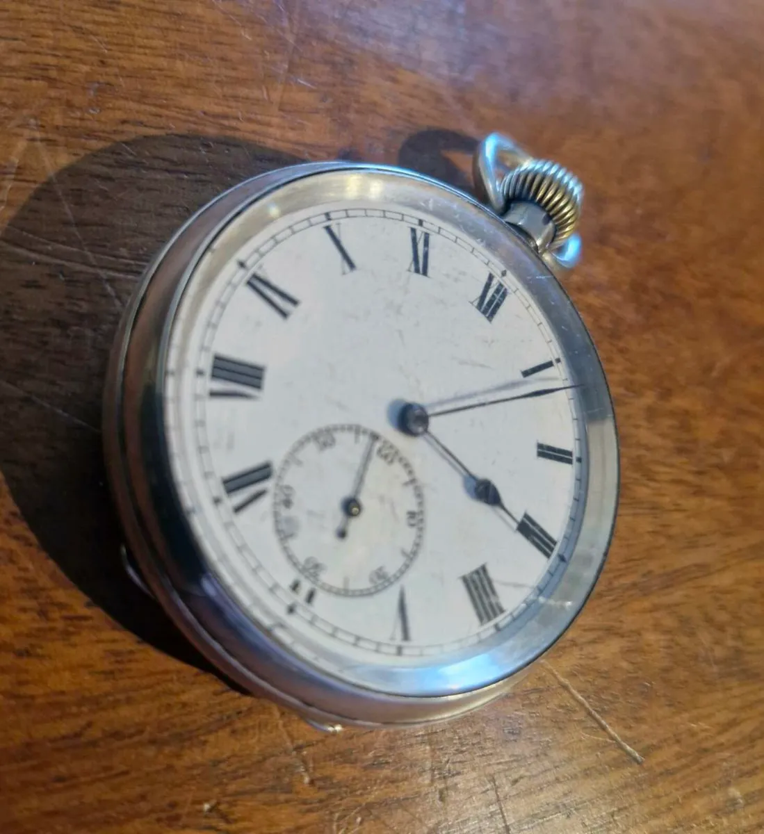 Swiss Sterling Silver Pocket Watch - Image 2