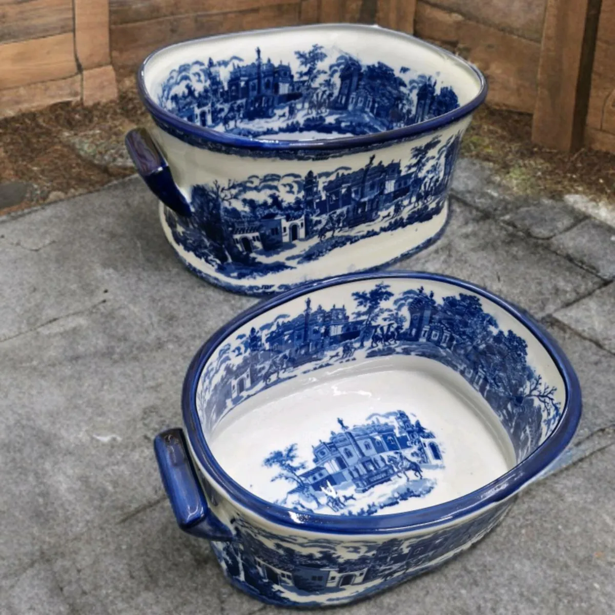 Ironstone Foot Bath / Planters - Image 1