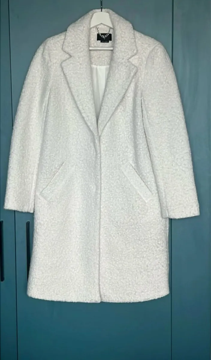 Ax Paris white teddy coat - Image 2