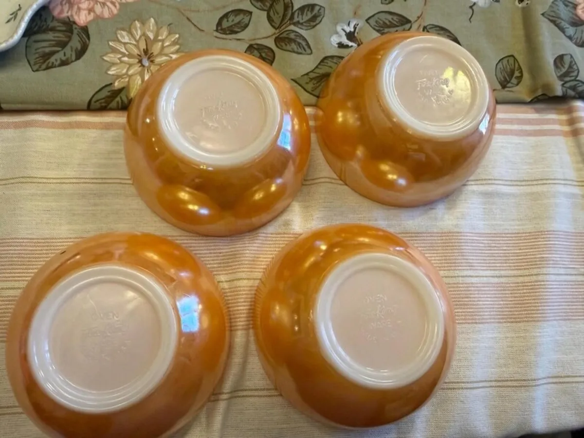Vintage fire kind lustre bowls - Image 3