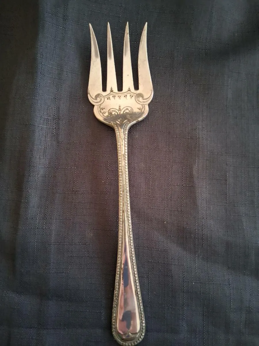Silver Plated Serving Fork - Image 1