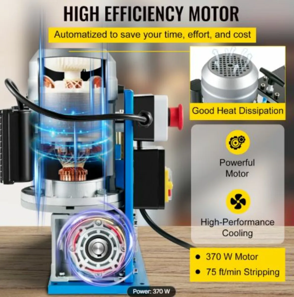Electric Wire Stripping Machine1.5-38mm Automatic - Image 3