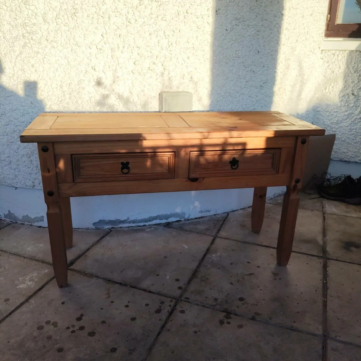 Pine Console Table/study desk - Image 1
