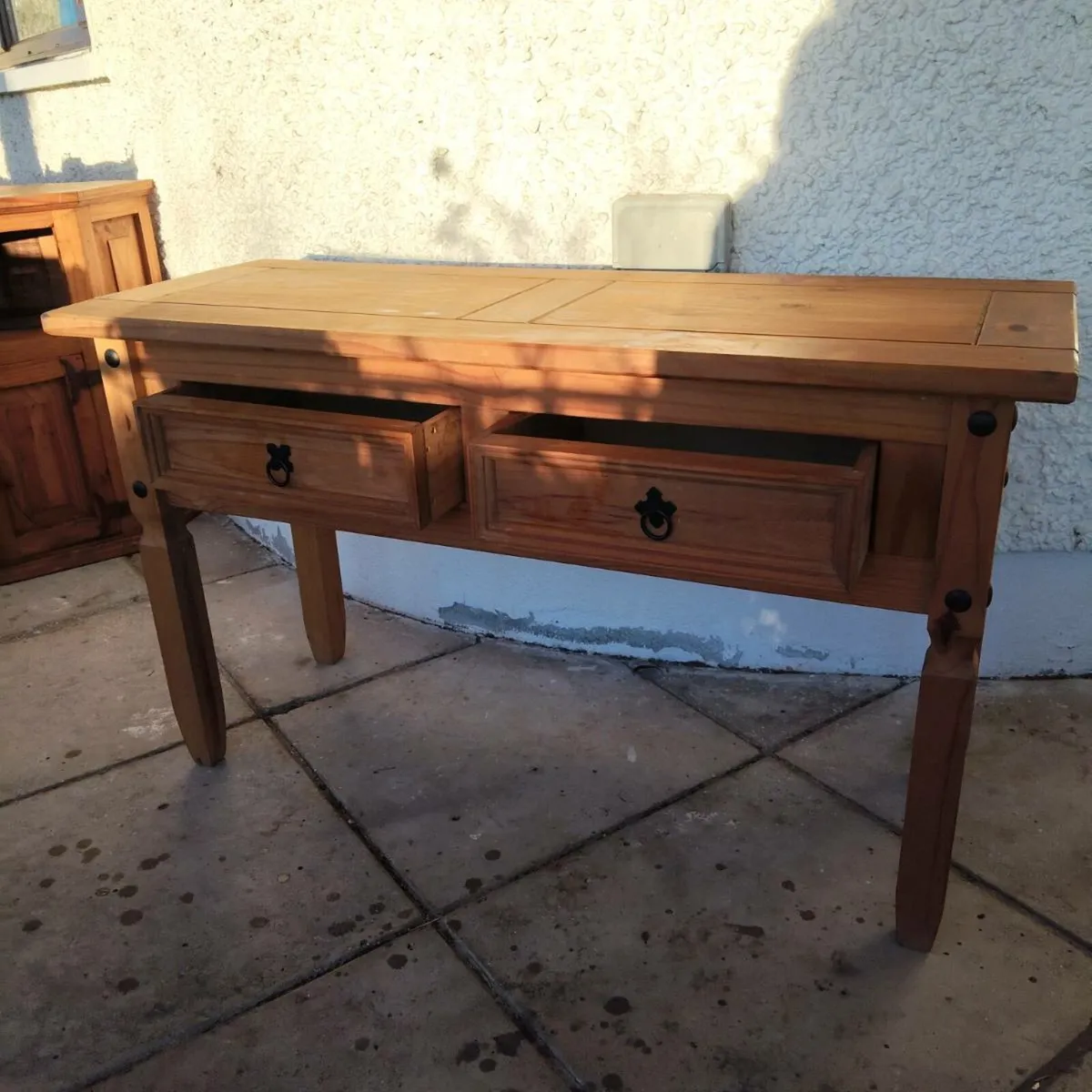 Pine Console Table/study desk - Image 3