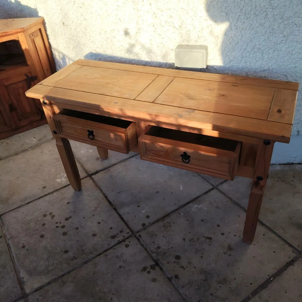 Pine Console Table/study desk - Image 4