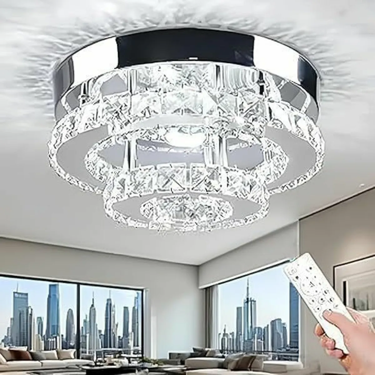 LED Flush Mount Ceiling Light Double Layered - Image 1