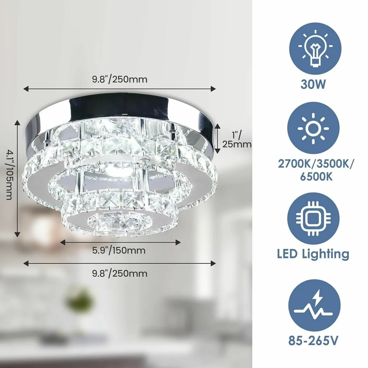 LED Flush Mount Ceiling Light Double Layered - Image 3