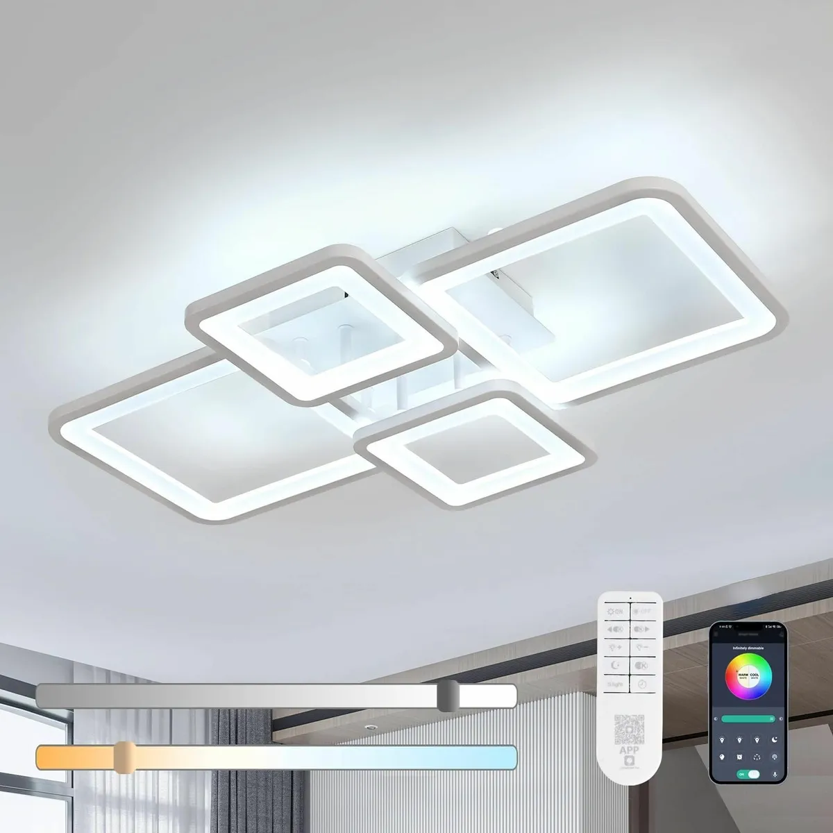 LED Ceiling Light Dimmable 62CM 54W 6075LM - Image 1
