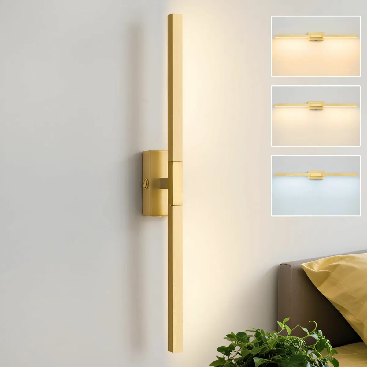 Wall Lights Gold LED Sconce Light 360degrees - Image 1