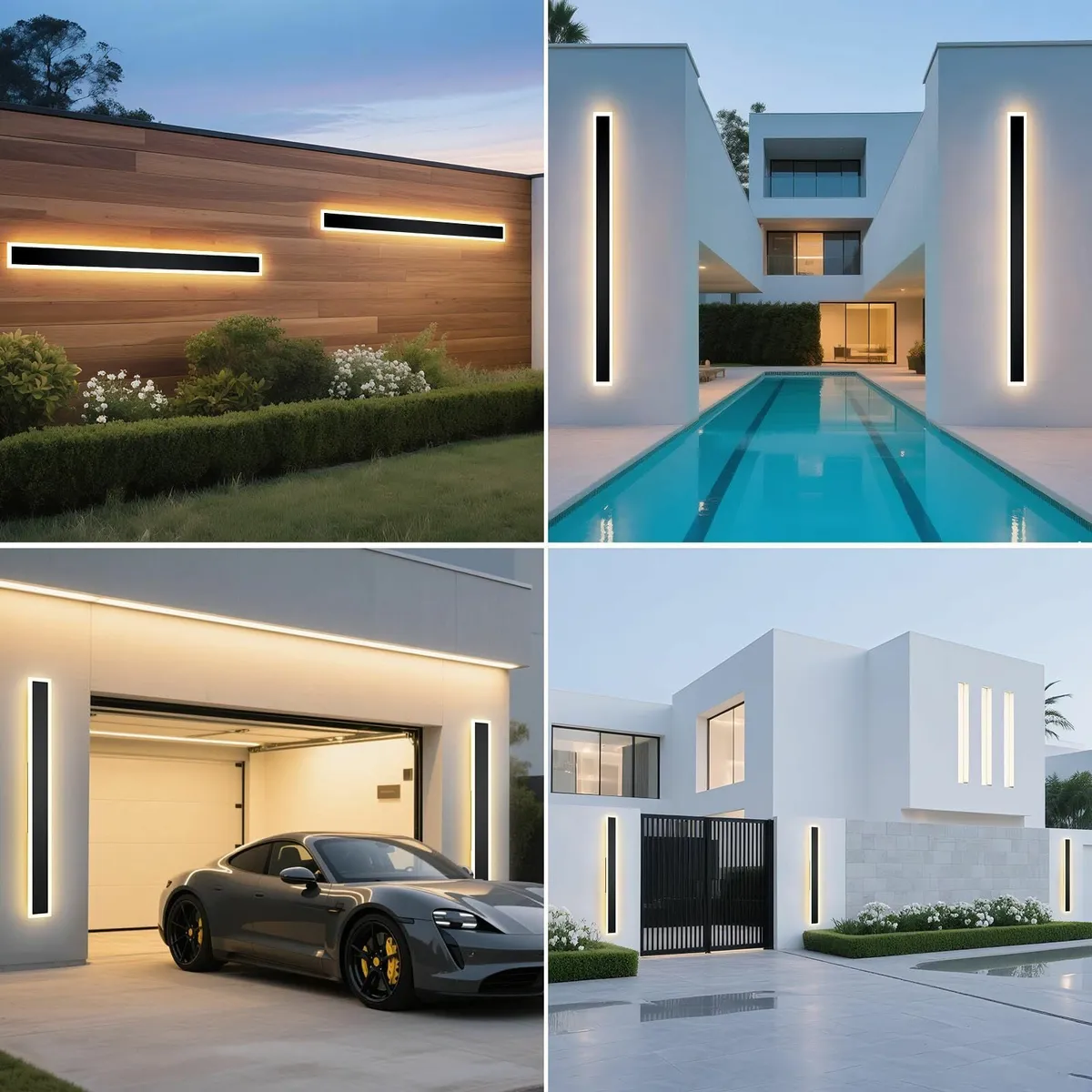 2 Pack 60CM Modern Led Outdoor Wall Light - Image 2