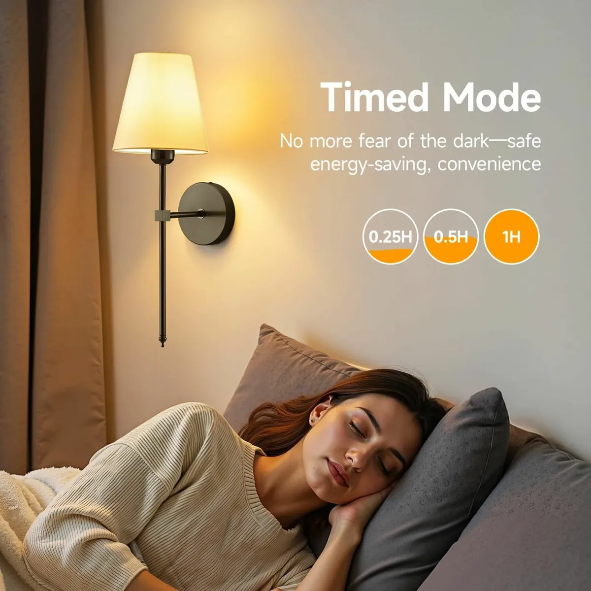 Battery Operated Wall Lights Set of 2 Rechargeable - Image 4