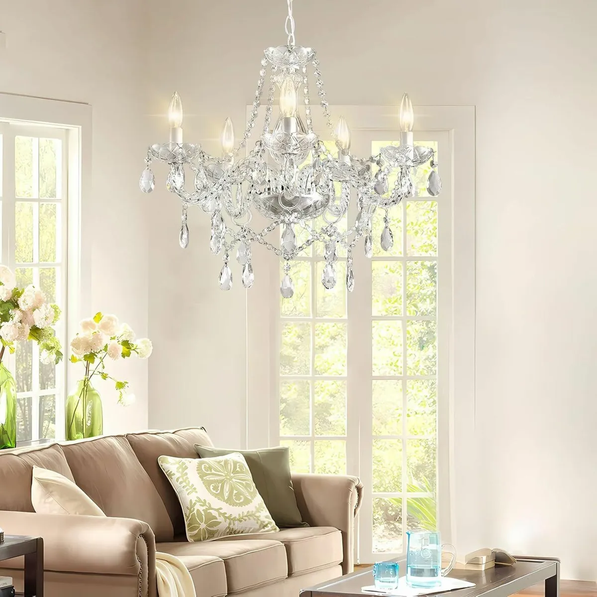 Crystal Chandelier Hanging Pendant Light Fixture - Image 2