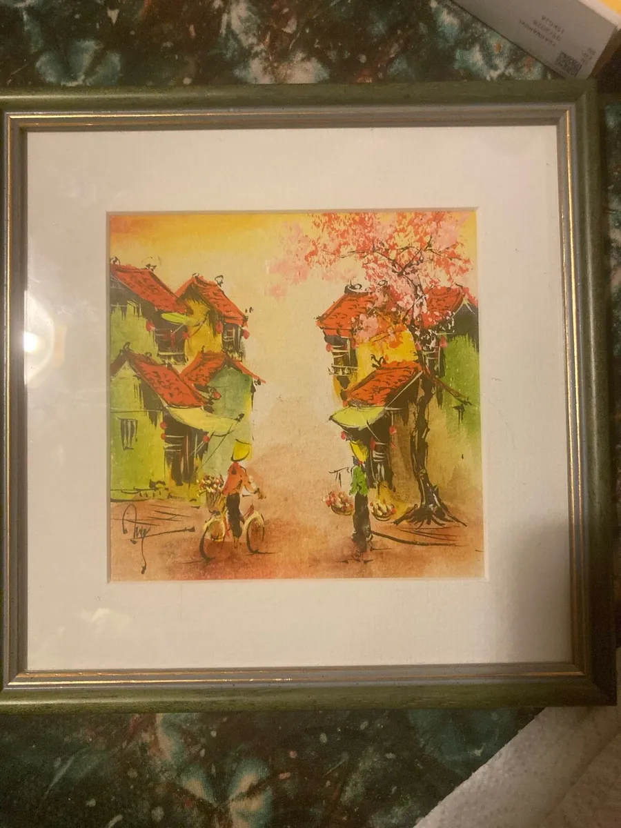Vietnam watercolour signed free postage - Image 1