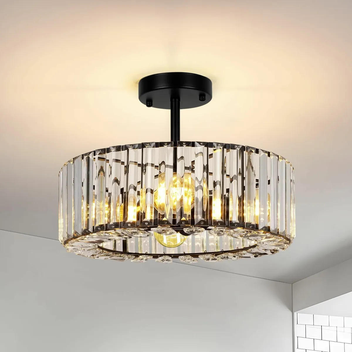 Modern Crystal Ceiling Lights Fixture 4-Lights - Image 1