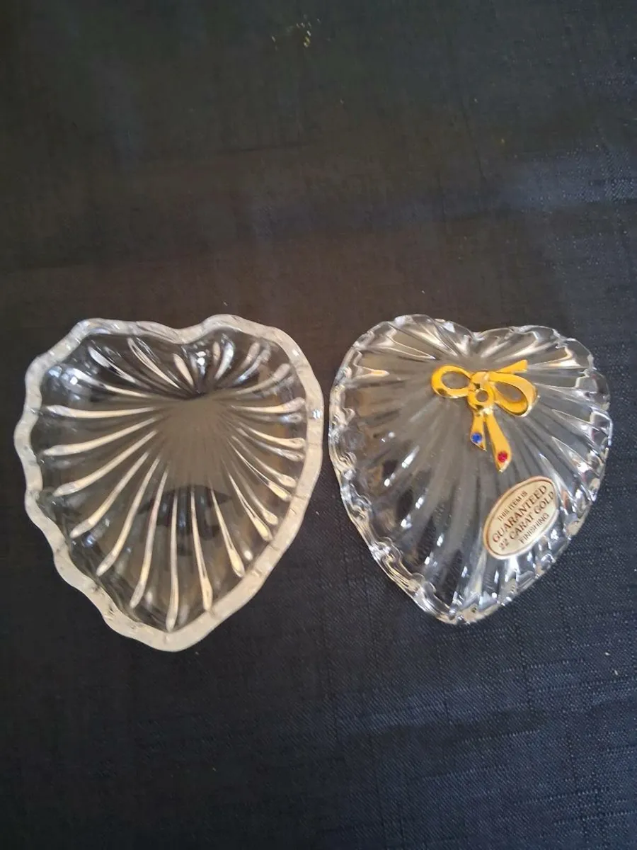 Crystal Heart Shaped Trinket Dish - Image 2