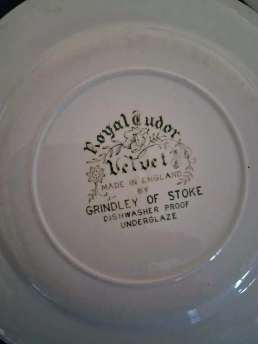 5 Royal Tudor Velvet Plates - Image 3